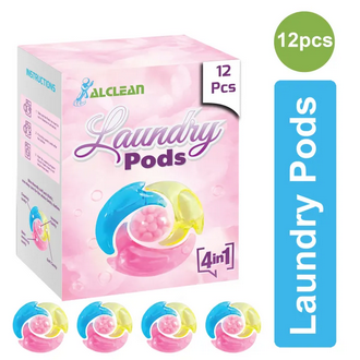 AlClean - Pack of 12 Laundry Pods, Powerful Stain Lifter Detergent Pods
