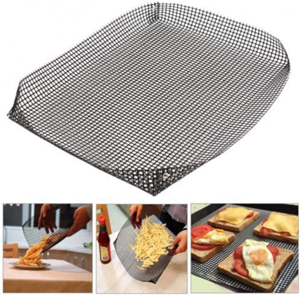 Non Stick Oven Mesh Baking Tray Reusable Baking Tray Non Stick Oven Mesh Baking Tray Reusable Baking Tray Non-stick Cooling Rack Cooling Grid Baking Tray For Biscuit Cookie Bread Cake Baking Rack Kitchen Pastry Tools