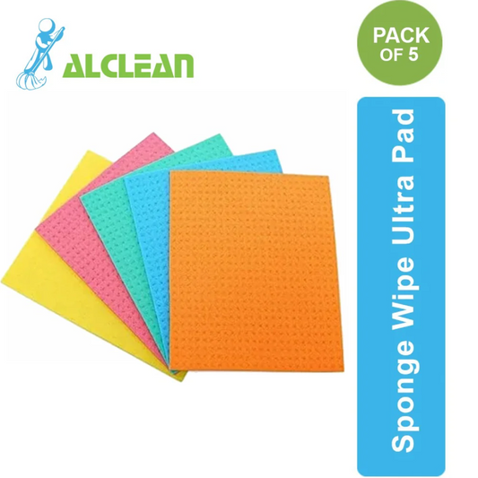 AlClean Pack of 5 - Sponge Cloth Wipe Ultra Foam Type Wipes