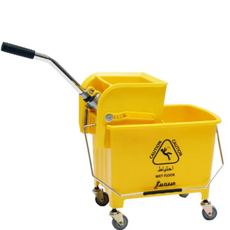 AlClean Deluxe Wringer Side Press Cleaning Mop Trolley Mop Bucket 19Liters/36Liters