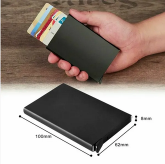 Metal RFID Blocking card Holder Fashion Slim Thin Card holder Aluminum Card holder Pop up Card holder Wallet Automatic button Wallet