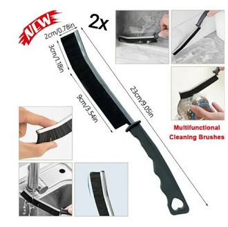Pack of 4 - Gap Cleaning Brush for Fine Seam Corners and Grooves - Window Kitchen Bathroom Tiles Joints Microfiber Toilet WC Cleaning Tools
