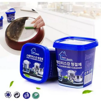 AlClean Powerful Stainless Steel Cookware Cleaning Paste Household Kitchen Cleaner Washing Pot Bottom Scale Strong Cream Detergent 800 Gram