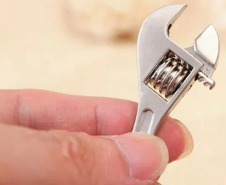 Mini Screw Wrench Metal Key Chain Unique Design